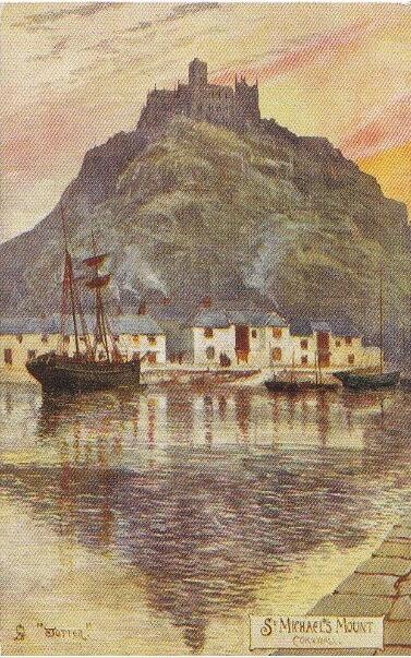 Old postcard of St Michaels Mount